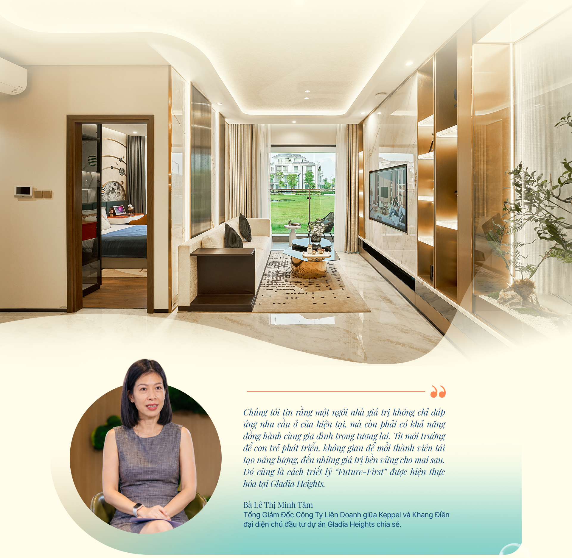 Không gian tiện ích và cảnh quan xanh tại dự án Gladia Heights